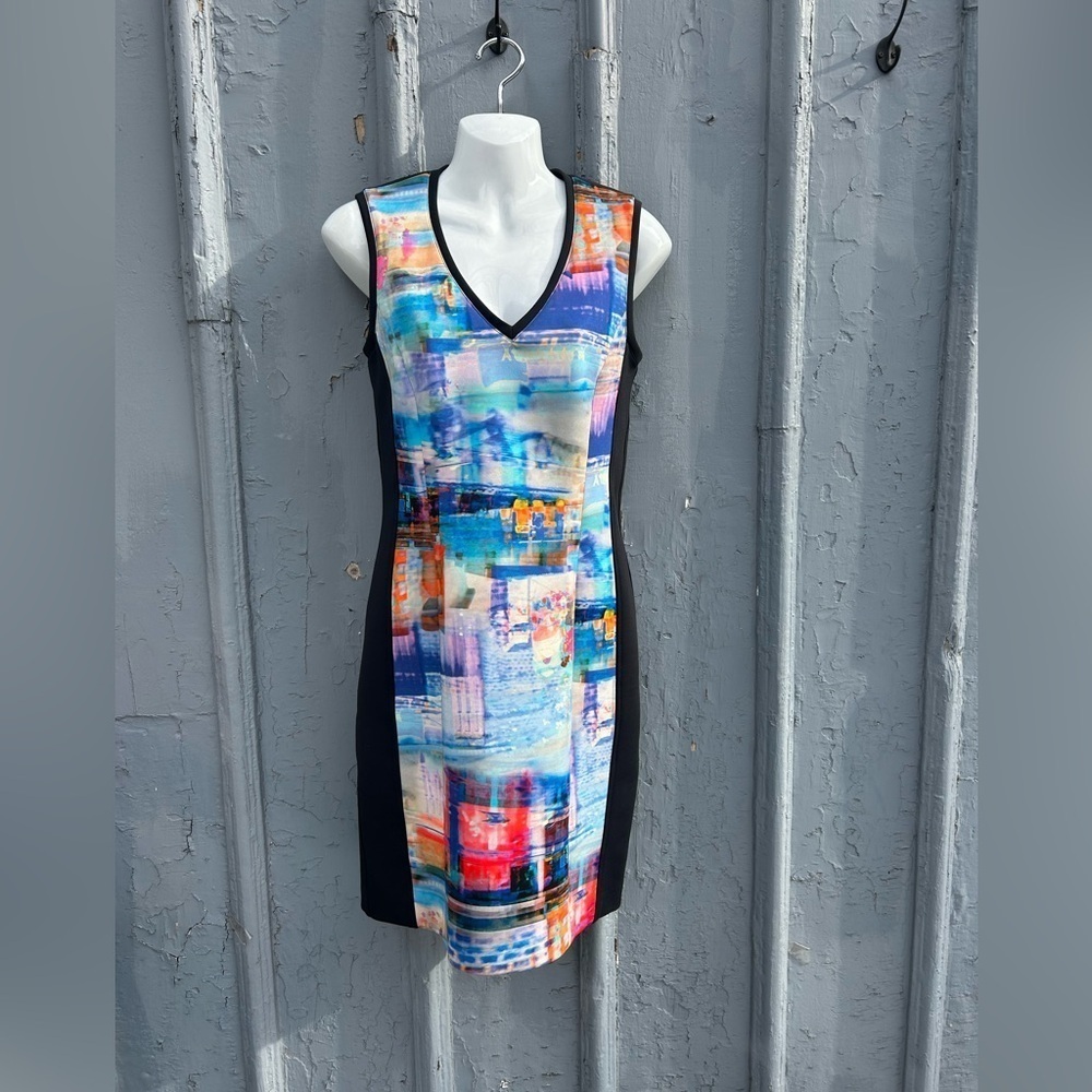 Marc Cain Neon Shift Dress, size N2 (US6)